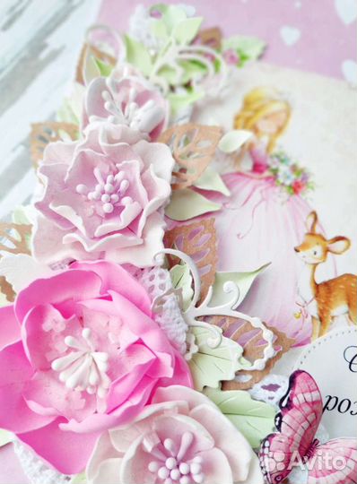 Детская открытка ручной работы Маленькая принцесса