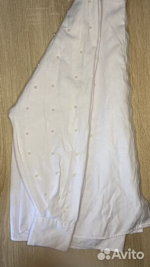 Рубашка оверсайз с жемчужинами