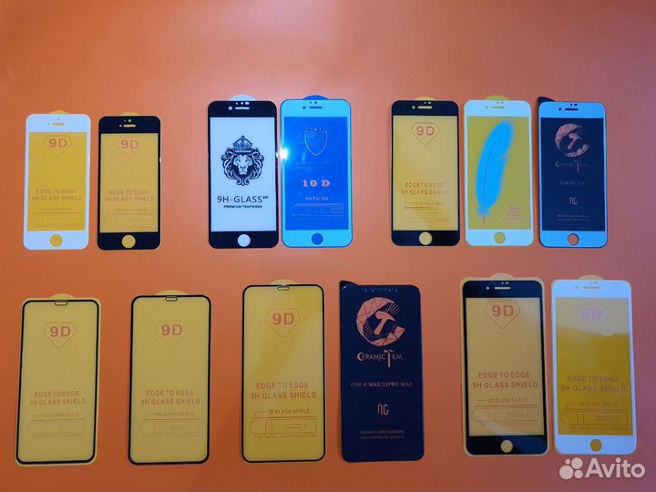 Защитное стекло iPhone, Samsung, honor, Xiaomi, Hu