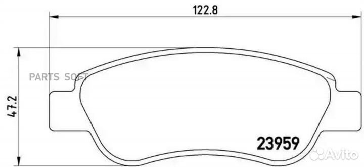 Brembo P61081 P61081 1177 00FDB1790 425327 колодки