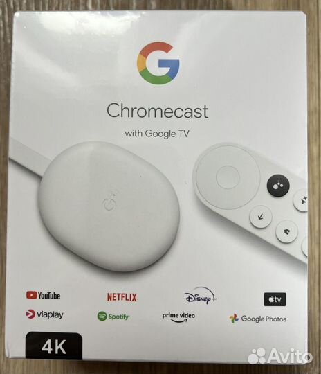 Тв-приставка Google Chromecast 4K