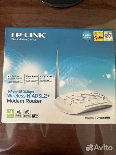 Роутер Wi-fi модем, Tp-Link Td-W8151N