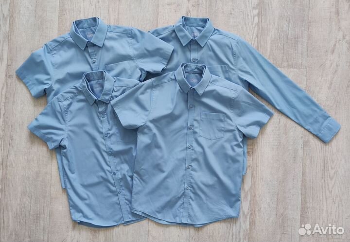 Рубашки голубые для школы 134, 140, 146