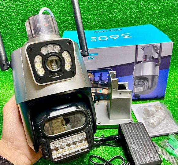 Камера видеонаблюдения wifi с 2 объективами