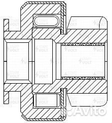 Привод стартера (бендикс) для а / м hyundai ix35 (09) 2.0i (тип delco) (vcs 0819)