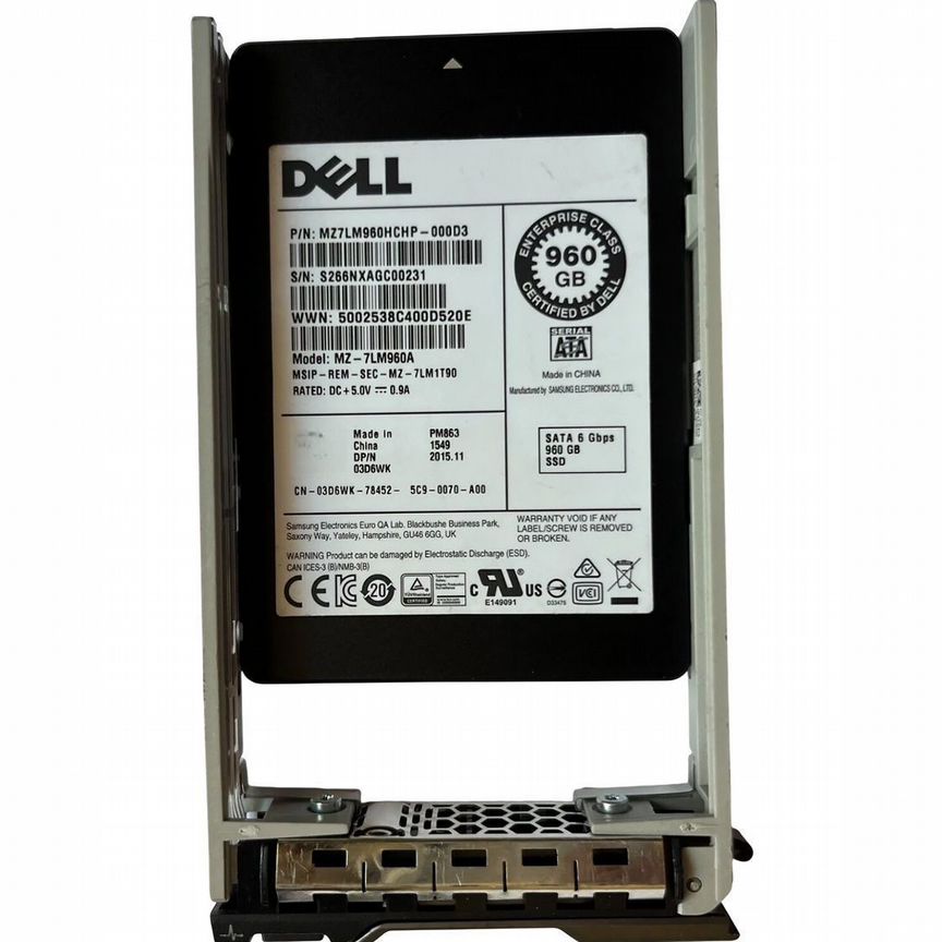 [MZ7LM960HCHP] Жесткий Диск Dell 3d6wk 960gb Sata3 2,5" Ssd Mz7lm960hchp
