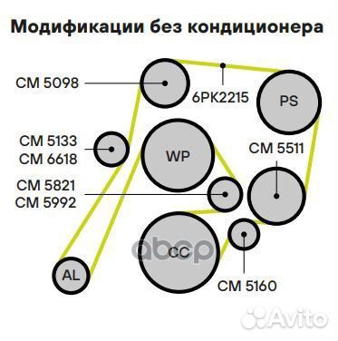 Ролик ремня приводного Mercedes GLK (X204) (08)