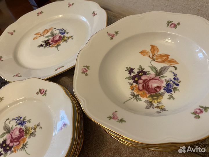 Сервиз столовый Мейсенский букет Bohemia