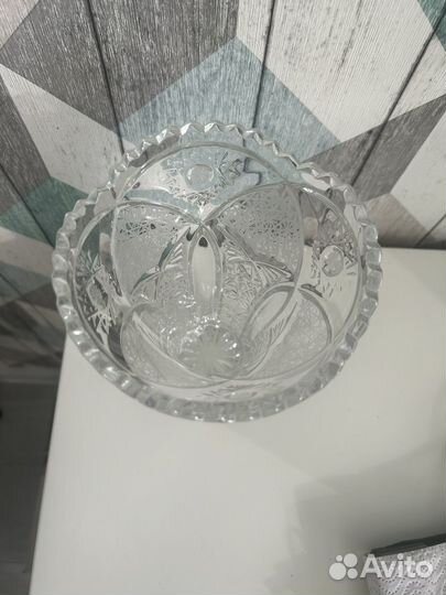 Хрустальная ваза Чехословакия