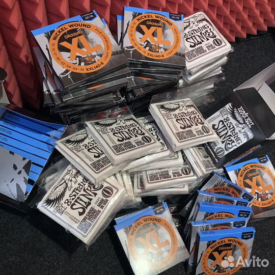 100 сетов 8 струн 10-74 D'Addario и Ernie Ball