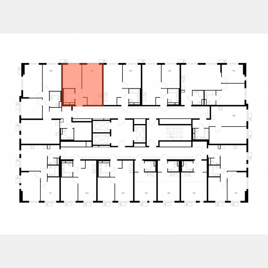 1-к. квартира, 36,3 м², 23/24 эт.