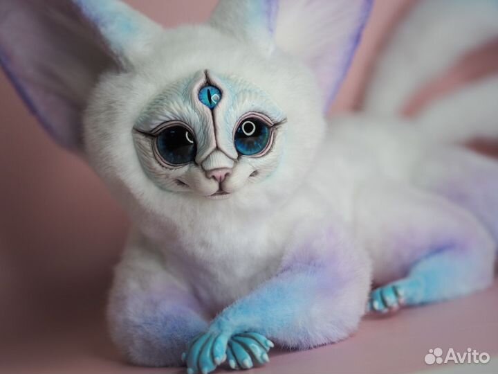 Игрушка ручной работы в смешанной технике