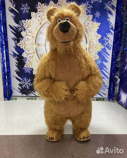 Большой Бурый Мишка поздравление Аниматор