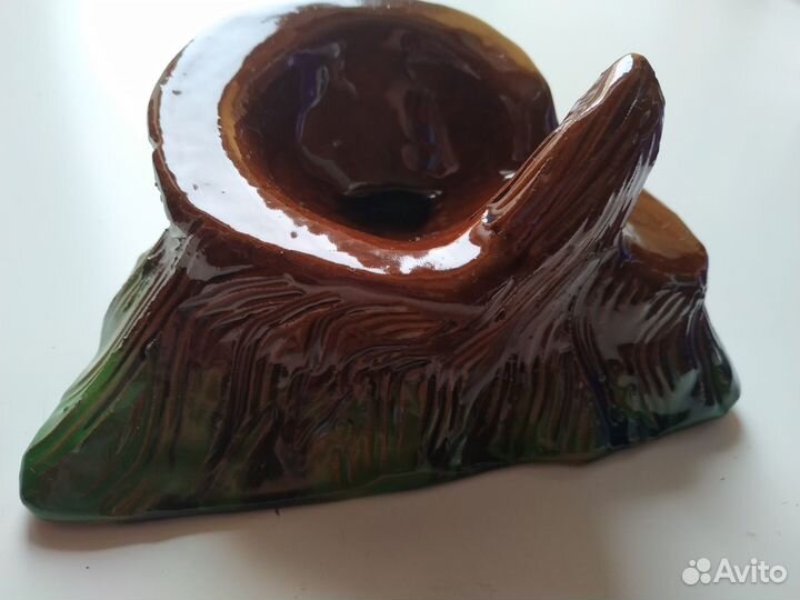 Пепельница керамика Лесной пенёк