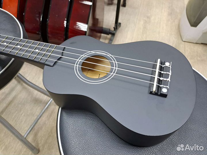 Укулеле сопрано чёрная матовая