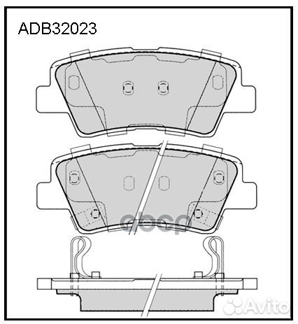 Колодки тормозные дисковые зад ADB32023 ALL