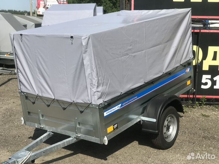 Прицеп Кремень Профи 2,0х1,3 оц. высокий тент