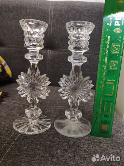 Подсвечники хрустальные 2 шт