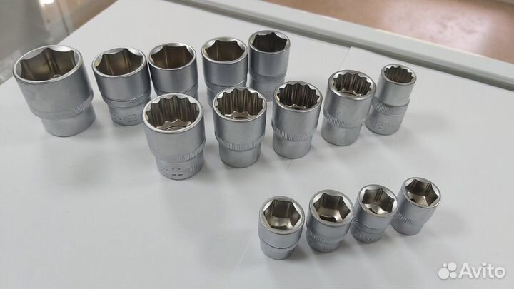 Головка торцевая 6- гранная 1/2, 1/4