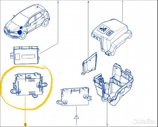 Кронштейн блока управления Renault Kaptur