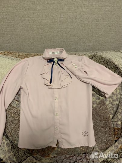 Блузка рубашка для девочки 140-146-152