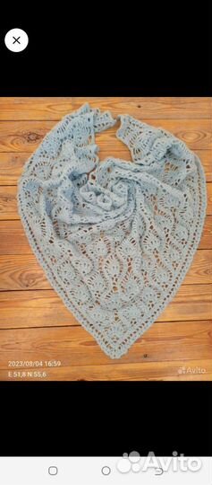 Бактус шаль косынка вязаный