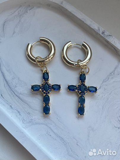 Серьги с крестами