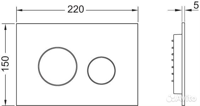 Кнопка смыва tece Loop 2.0 9240925 черный матовый