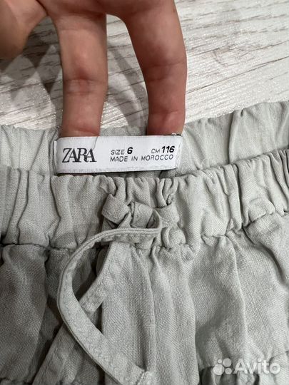 Брюки льняные zara 116