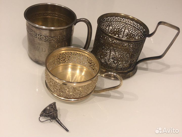 Подстаканники серебро