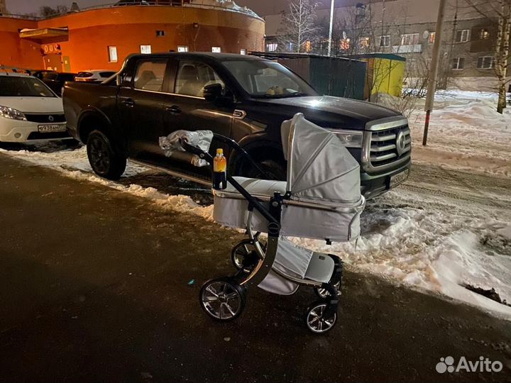 Коляска 2 в 1 эко кожа