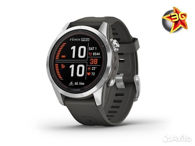 Часы Garmin Fenix 7S Pro Solar Silver 010-02776-01