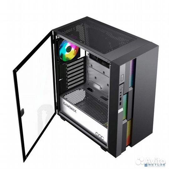 GameMax Корпус Brufen C3 BG без бп, MidiT, ATX, Ко