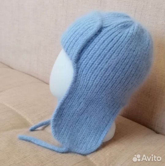 Шапка-ушанка из пуха норки