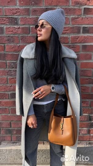 Saint laurent шоппер кожаный gold бьюти серия