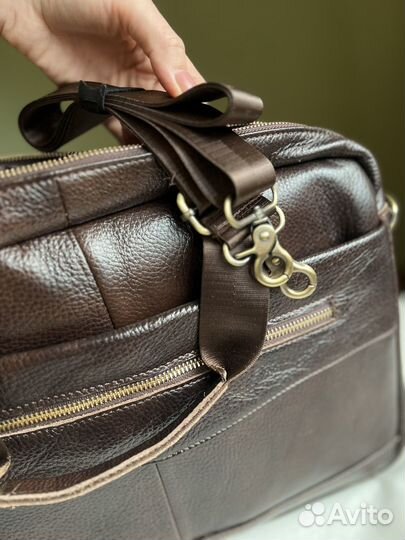 Мужской кожаный портфель новый