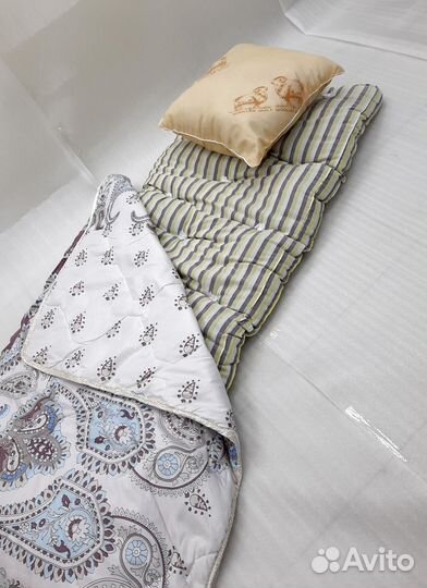 Спальный комплект: матрас, подушка, одеяло