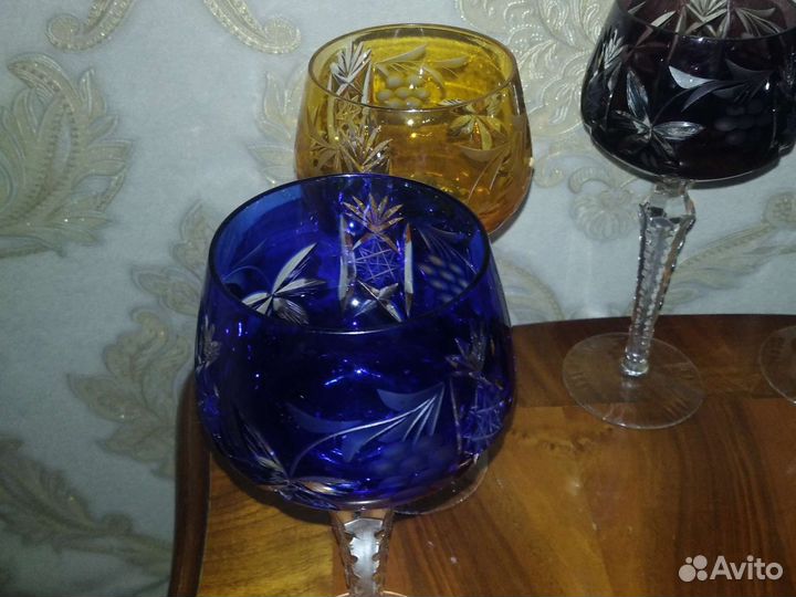 Бокалы цветной хрусталь, Германия