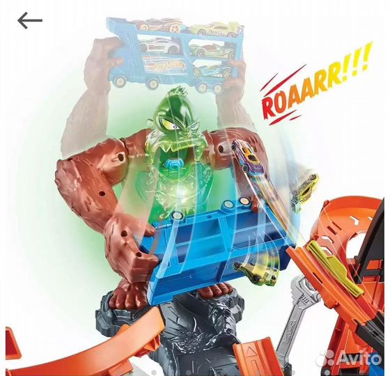 Hot wheels набор игровой атака бешеной гориллы