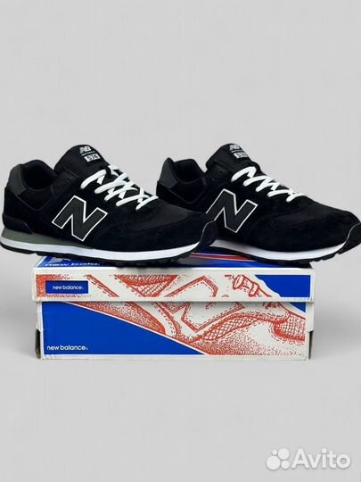 Кроссовки New Balance 574 black великаны