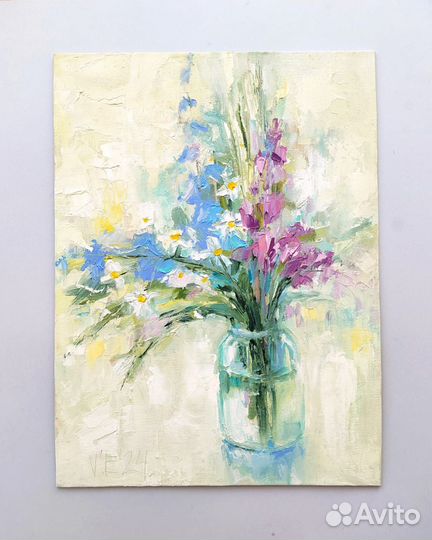 Картина маслом Полевой букет