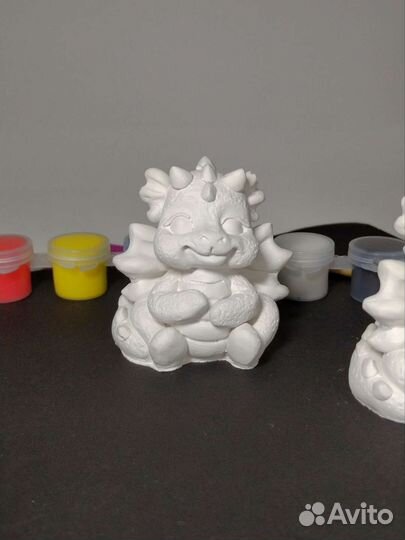 Раскраска из гипса Драконы