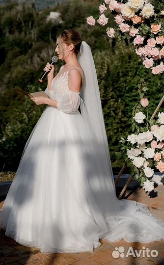 Свадебное, юбка для придания объема платью и фата