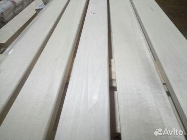 Доска полковая полок обрезная из липы, сорт A