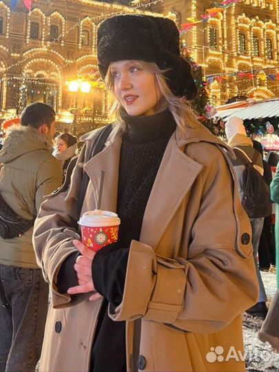 Пальто женское, утепленное, оверсайз