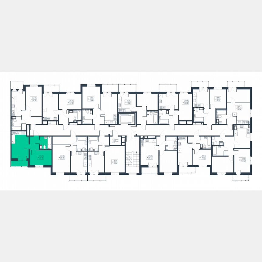 1-к. квартира, 34,3 м², 2/8 эт.