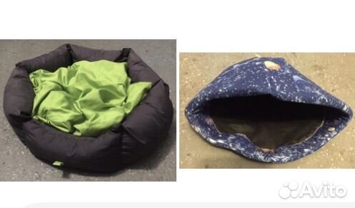 Домик и лежак с подстилкой для питомца, новые