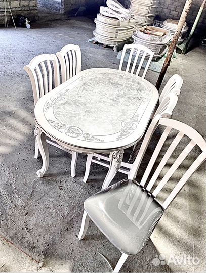 Стол и стулья арт 7866