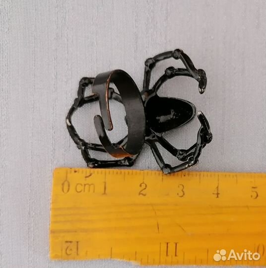 Кольцо паук незамкнутое хэллоуин готика