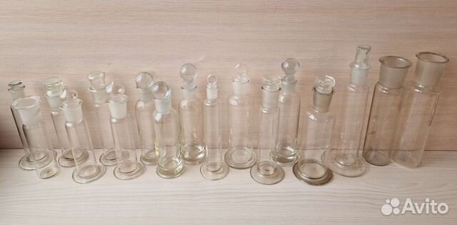 Аптечные химические цилиндры посуда 17 шт винтаж
